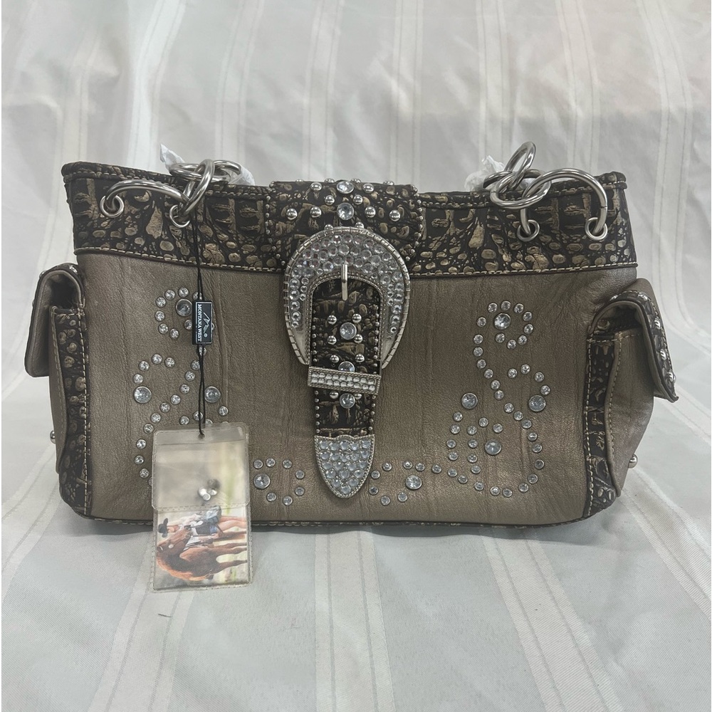 NEW! Montana West purse Gold/Brown